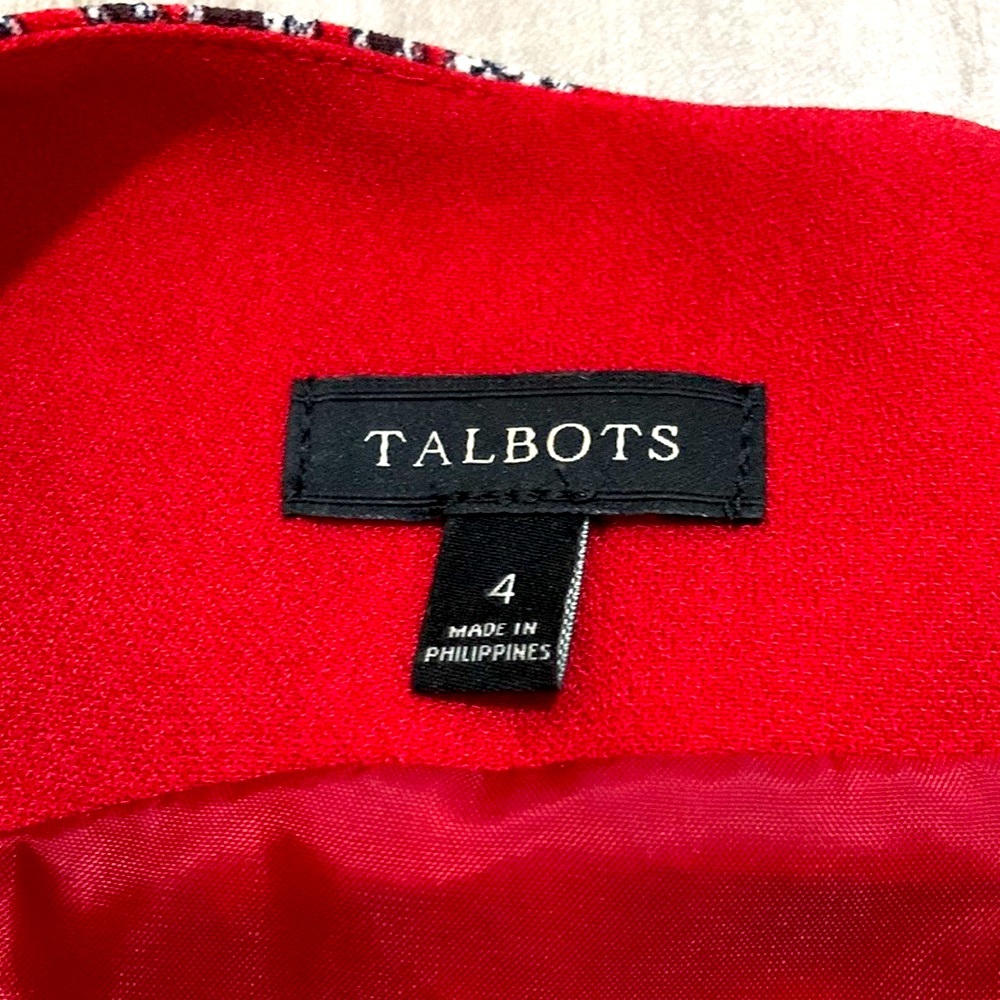 TALBOTS Red paisley dress - Picture 12 of 13